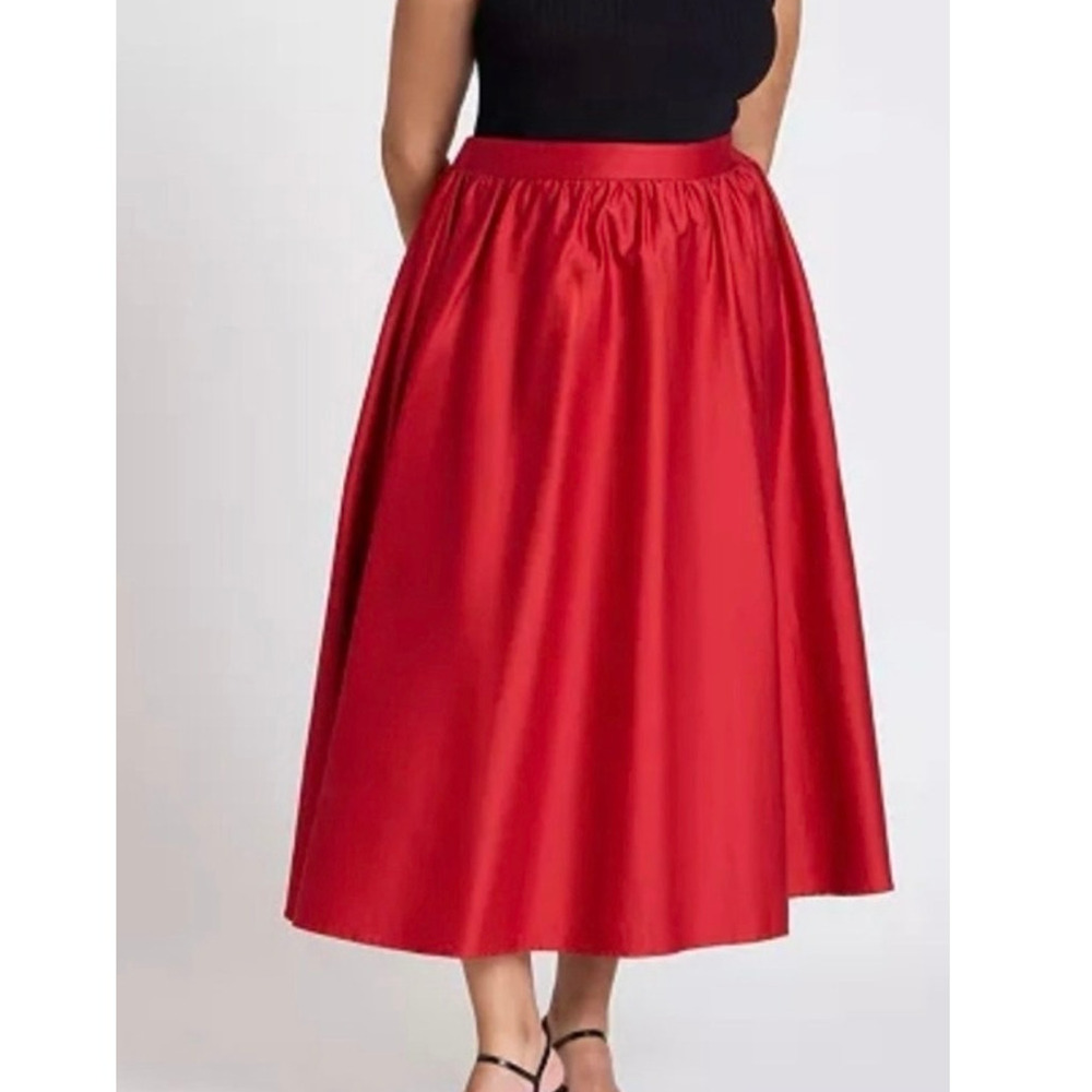 ELOQUII Skirt Women's Size 22 NWT Chic Full A-Line Midi holiday evening sheen